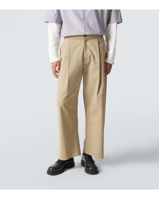 Studio Nicholson Natural Sorte Cotton Wide-Leg Pants for men