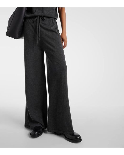 Pantaloni A Gamba Larga Helphine di The Row in Black