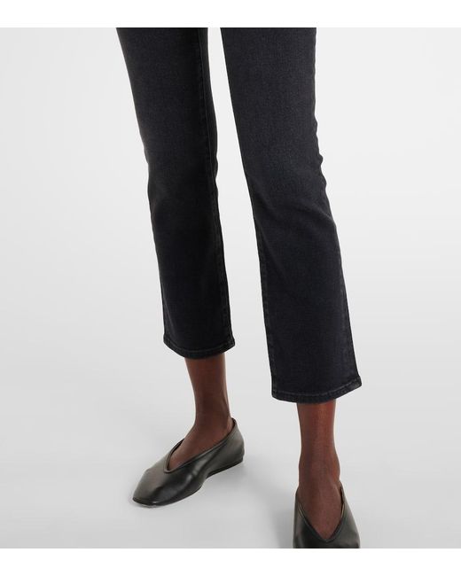 FRAME Blue The Pencil Crop Slim Jeans