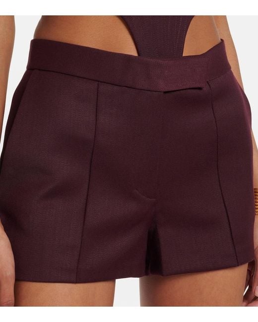 Alex Perry Purple Twill Shorts
