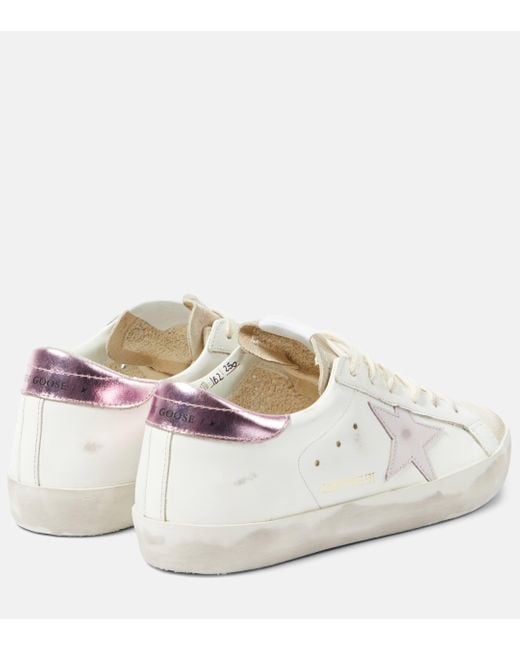 Golden Goose Deluxe Brand White Super-Star Leather Sneakers