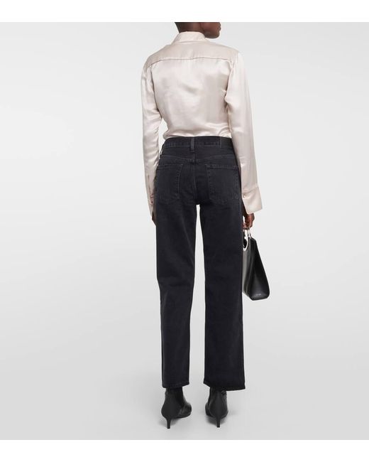 Citizens of Humanity Black Neve Low-Rise Straight Jeans