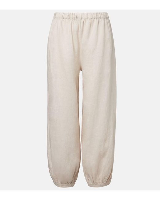 Velvet Natural Camber Linen Balloon Pants
