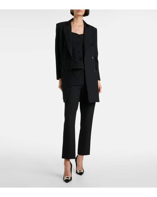 Veronica Beard Black Arlette Peplum Corset Top