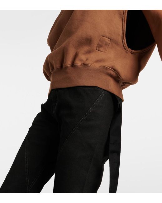 Rick Owens Brown Oversized Cotton Jersey Top