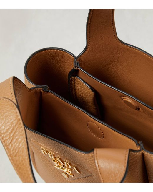 Prada Brown Mini Leather Tote Bag