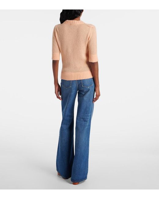 Chloé Natural Logo Alpaca And Silk Sweater
