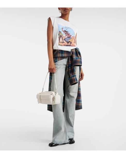 Marc Jacobs White The Cargo Leather Shoulder Bag