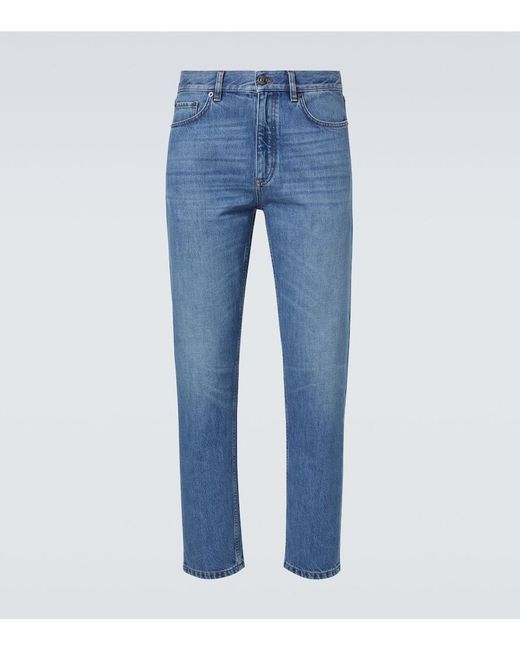 Zegna Blue Roccia Straight Jeans for men