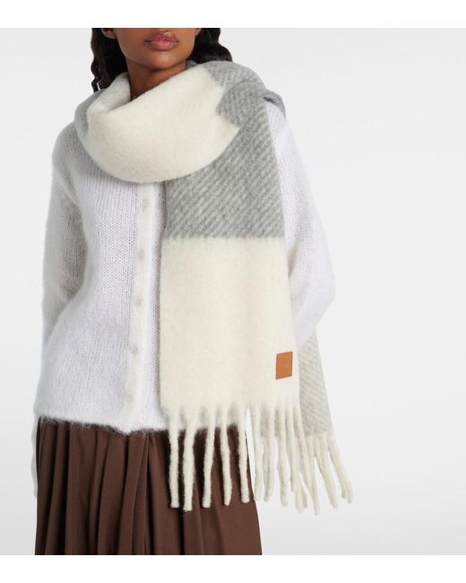 Loewe Gray Alpaca And Wool-Blend Scarf