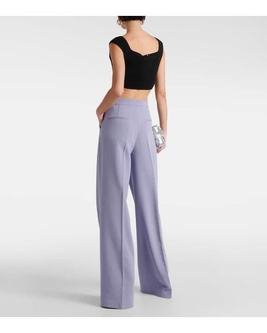 Altuzarra Blue Weite High-Rise-Hose Laski