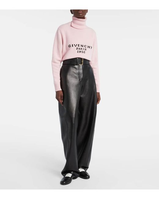 Givenchy Pink Wool And Cashmere Turtleneck Sweater