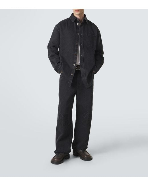 Loewe Black Anagram Denim Overshirt for men