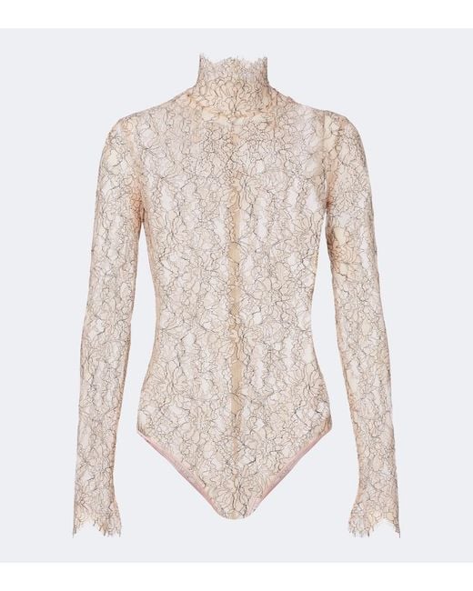 Valentino White Lace Bodysuit
