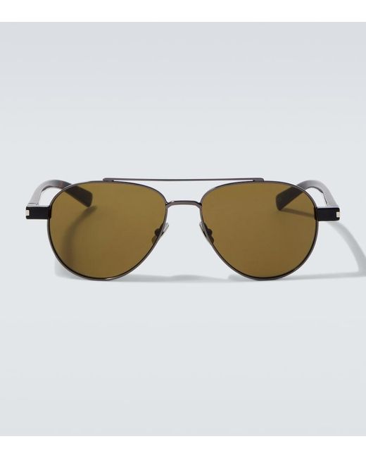 Saint Laurent Brown Sl 843 Aviator Sunglasses for men