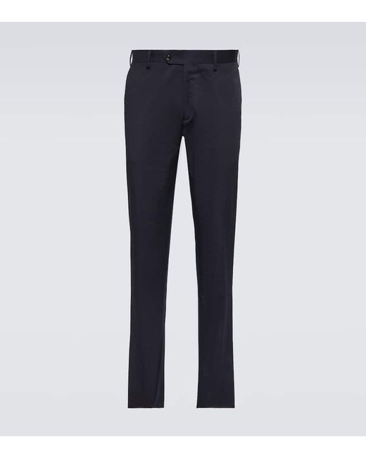 Lardini Blue Straight Cotton Pants for men