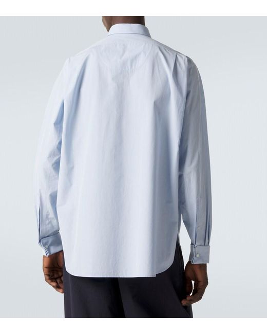 The Row Blue Melchior Cotton Poplin Shirt for men