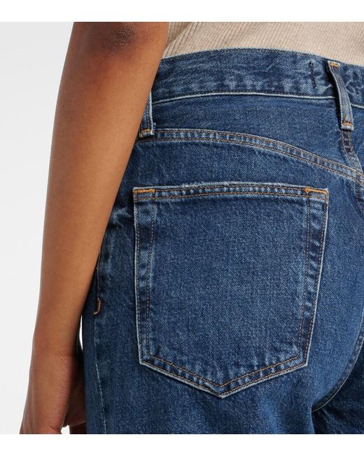 Agolde Blue V-Waist Baggy Straight Jeans