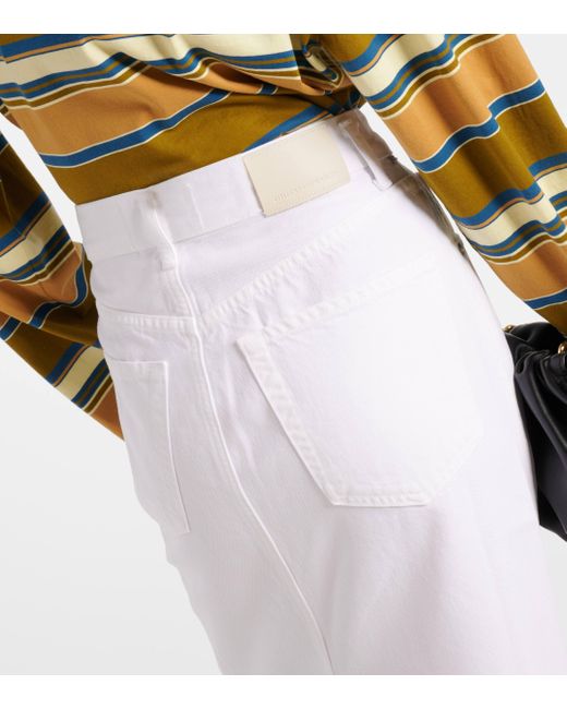 Citizens of Humanity White Circolo Reworked Denim Maxi Skirt