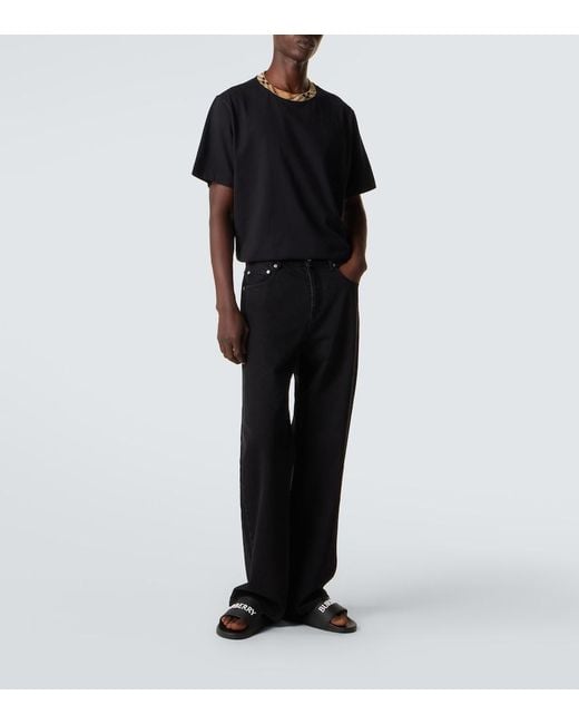 Burberry Black Logo Slides for men