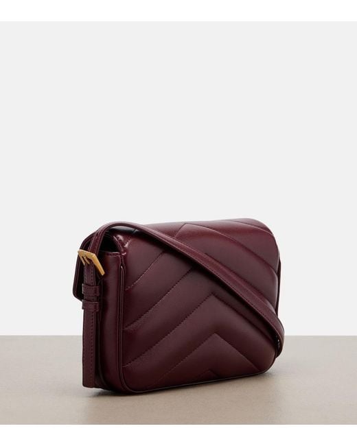 Saint Laurent Purple Loulou Toy Matelasse Leather Crossbody Bag