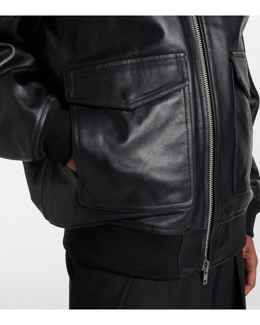 Frankie Shop Black Viper Leather Jacket