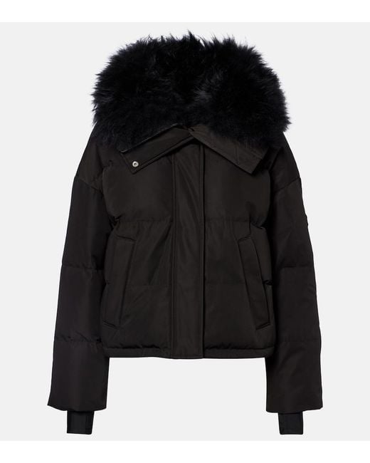 Yves Salomon Black Doudoune 60Cm Ski Jacket