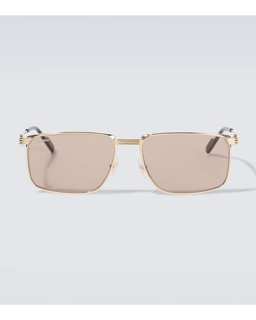 Occhiali Da Sole Rettangolari di Cartier in Pink da Uomo