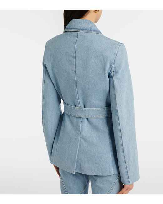 Nina Ricci Blue Belted Denim Jacket
