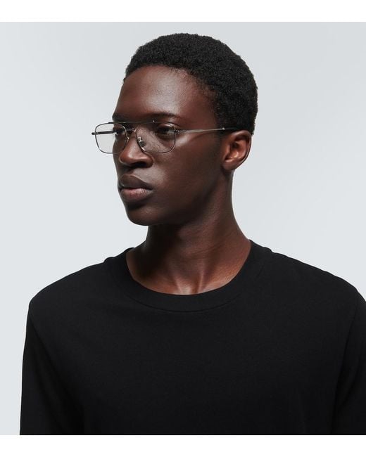 Dior Aviator-Brille Diorblacksuito N2U in Metallic für Herren
