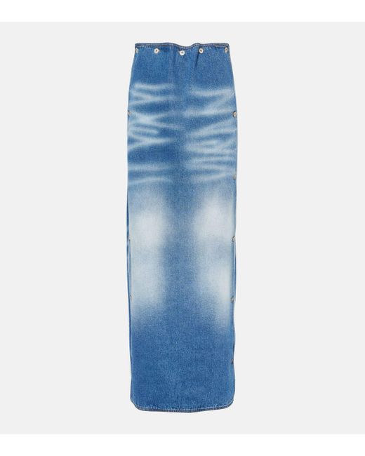 Y. Project Blue Classic Button Panel Straight Jeans