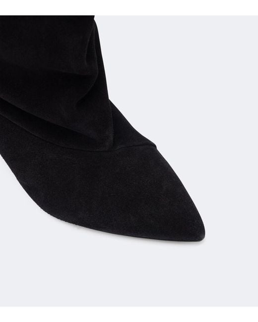 Isabel Marant Black Lezra Embellished Suede Knee-High Boots