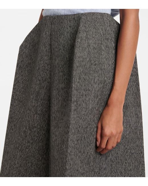 Prada Gray Wool Maxi Skirt