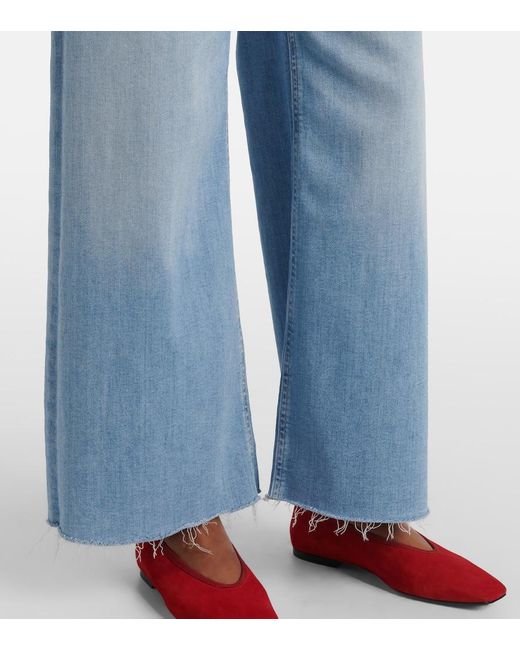 Citizens of Humanity Blue Lyra Cropped Wide-Leg Jeans
