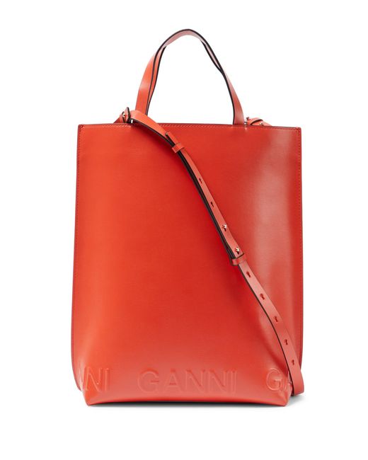 Ganni Multicolor Medium Leather Tote Bag