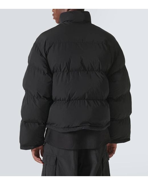 Balenciaga Black Loop Sports Icon Reversible Puffer Jacket for men
