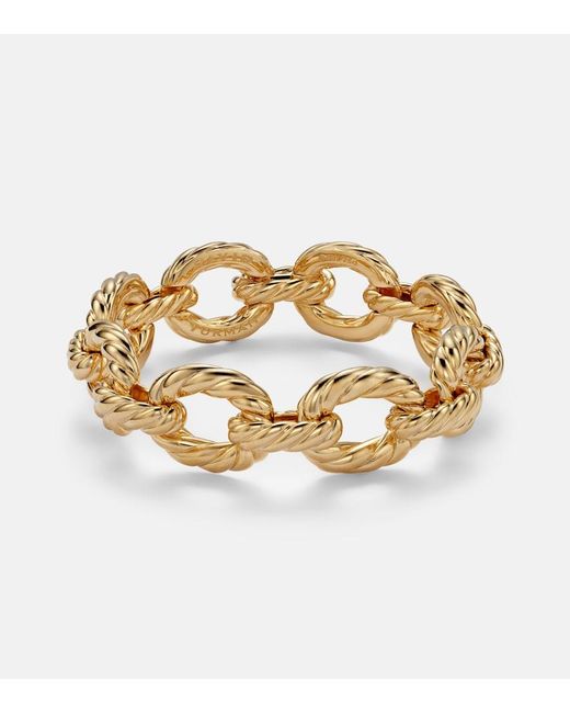 David Yurman Metallic Sculpted Cable 18Kt Chain Bracelet