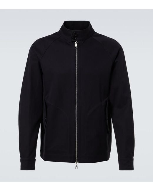Dunhill Blue Reversible Cotton Herrington Jacket for men