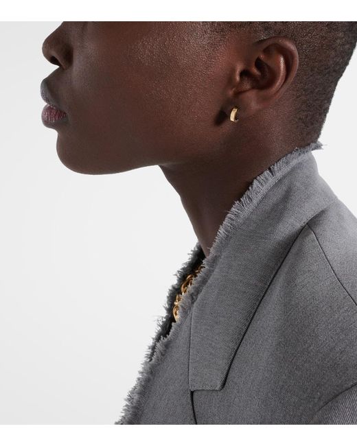 Totême White 18Kt Hoop Earrings With Diamond