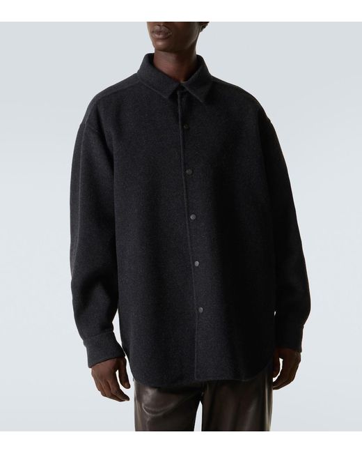 Fear Of God Black Wool And Cashmere Overshirt for men