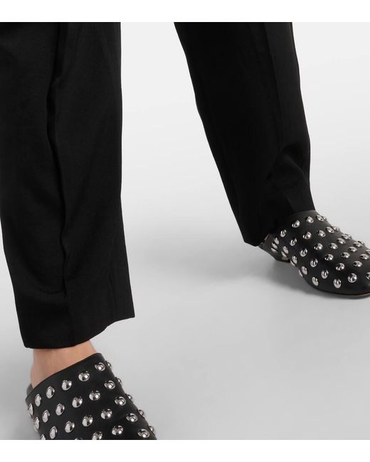 Pantaloni regular Ashford in misto lana di Khaite in Black