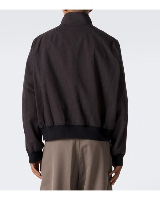 Studio Nicholson Black Over Cotton And Wool Bomber Jacket for men