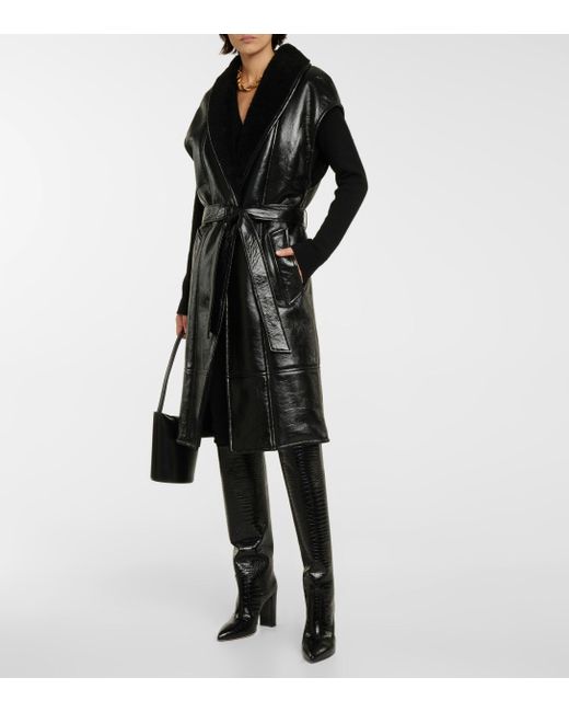 reversible leather coat