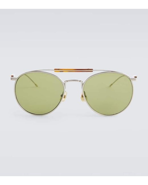 Brunello Cucinelli Runde Sonnenbrille in Green für Herren
