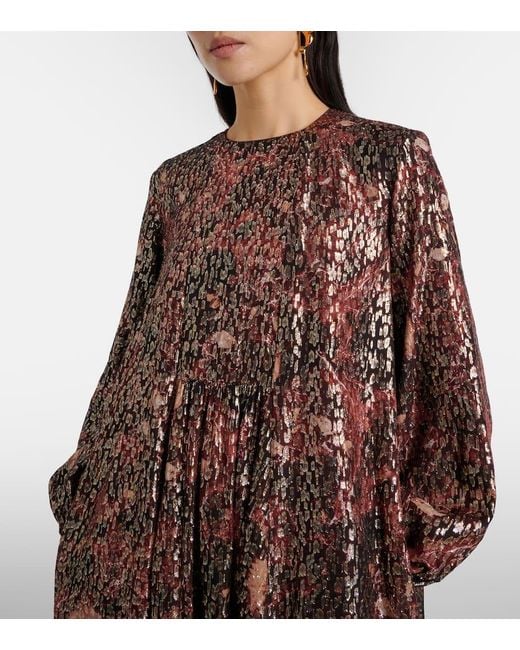 Robe Longue Zinnia En Soie Melangee Max Mara en coloris Brown