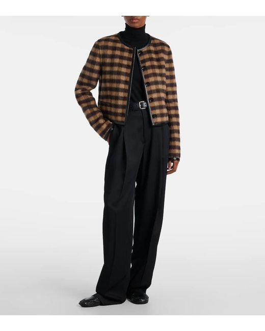 Chaqueta En Mezcla De Lana Con Piel Proenza Schouler de color Brown