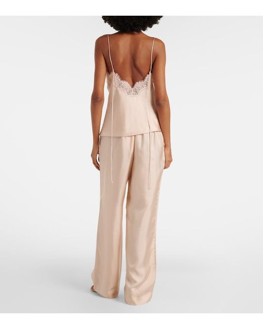 Rohe Natural Silk Twill Wide-Leg Pants