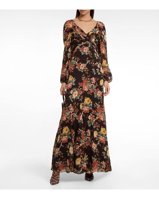 Vestido Largo Avani De Seda Veronica Beard de color Multicolor