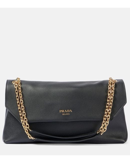 Prada Black Medium Leather Shoulder Bag