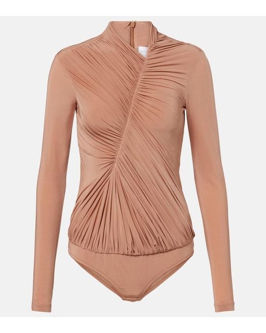 Stella McCartney Pink Draped Bodysuit